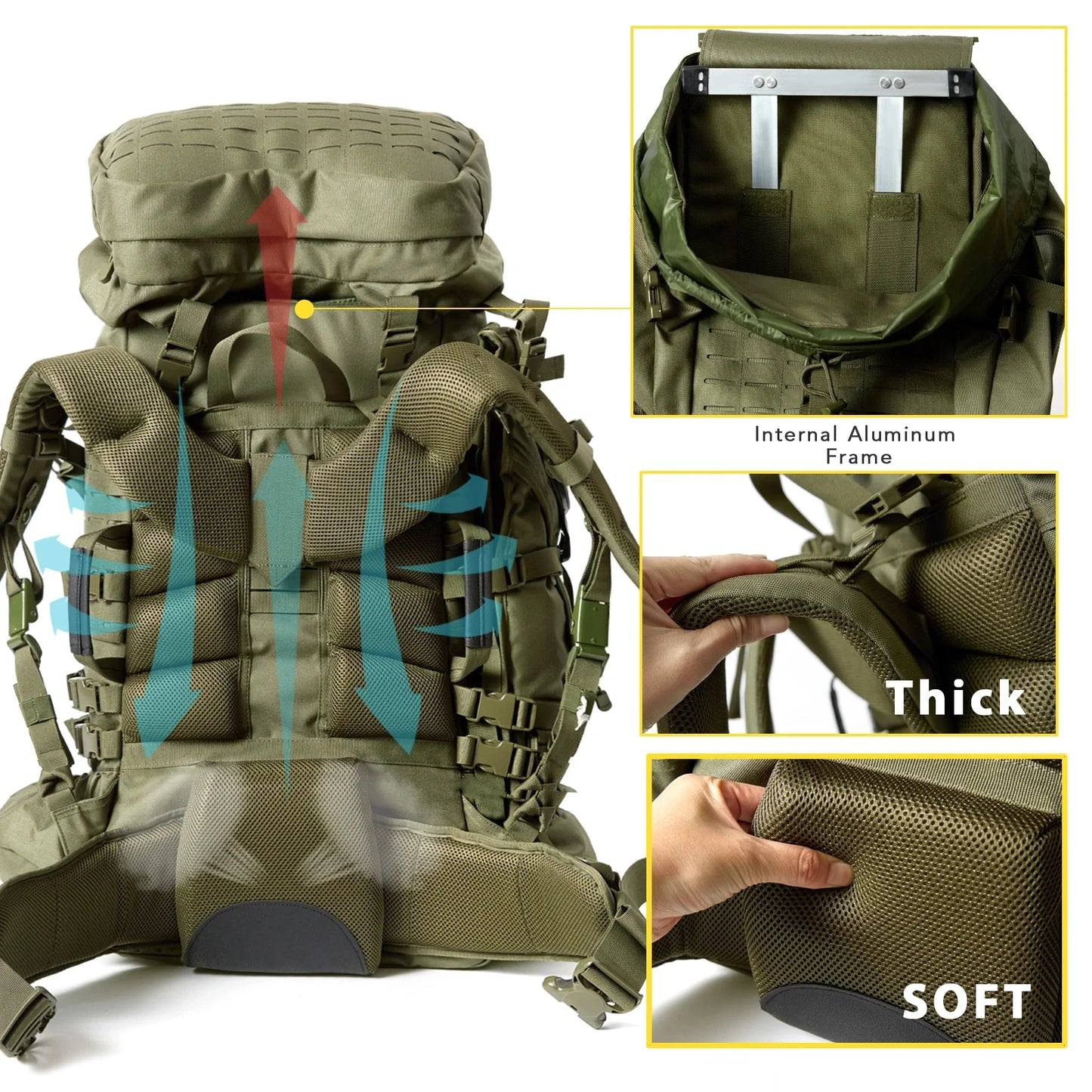 100L Large Capacity Army Backpack