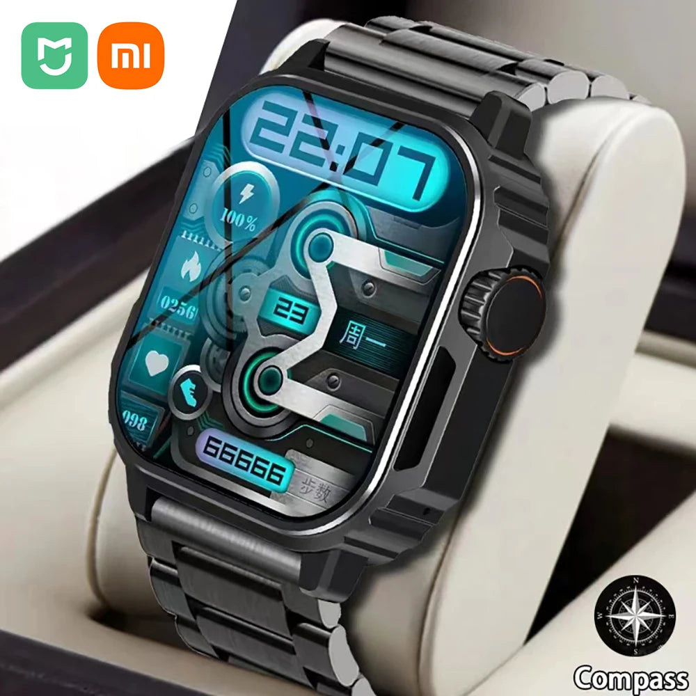 Xiaomi Mijia 2023 Military Outdoor Smart Watch Men AMOLED Screen Compass Siri Voice GPS Motion Path Bluetooth Call Smartwatch