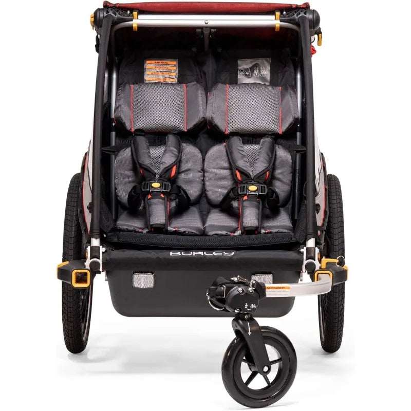 X, 2 Seat Kids Bike Trailer & Stroller