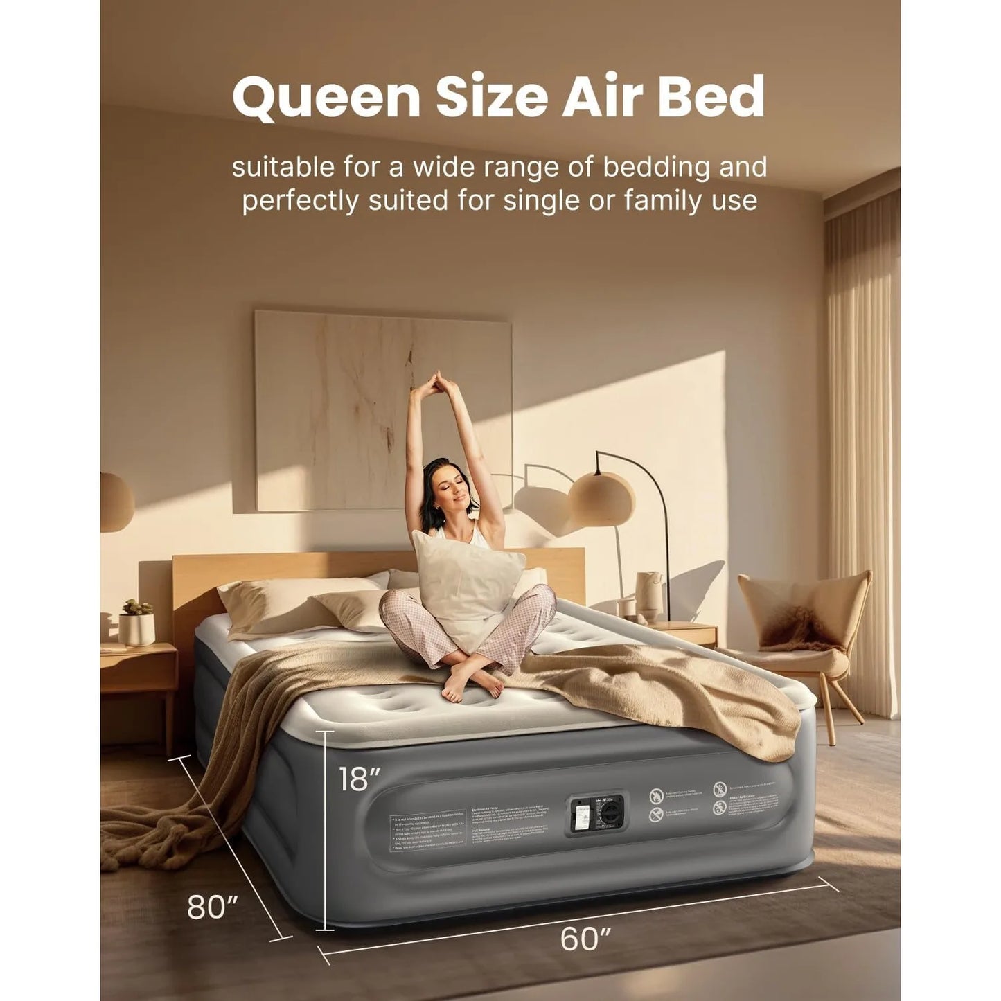 iDOO Queen Air Mattress with Built in Pump