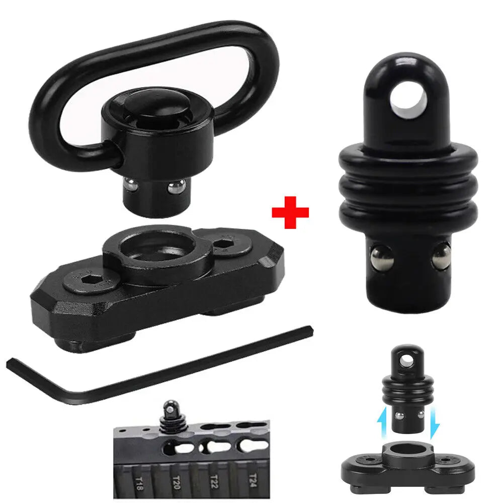 M-LOK QD Sling Mount Swivel With Quick Detach Stud Attachment