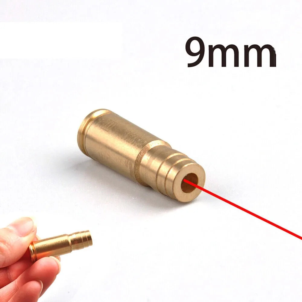 Red Laser Bore Sight Training 9mm Brass CAL Bullet Shap