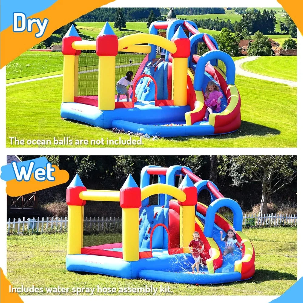 Giant Inflatable Bounce House with Water Slide