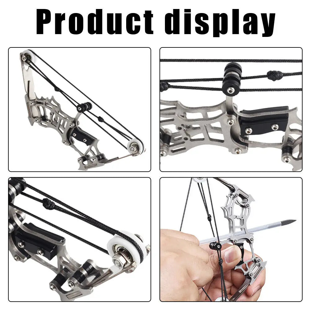 6" Mini Compound Bow Kit Arrows Target Shooting Archery Toy Bow w/ 12pcs Arrows