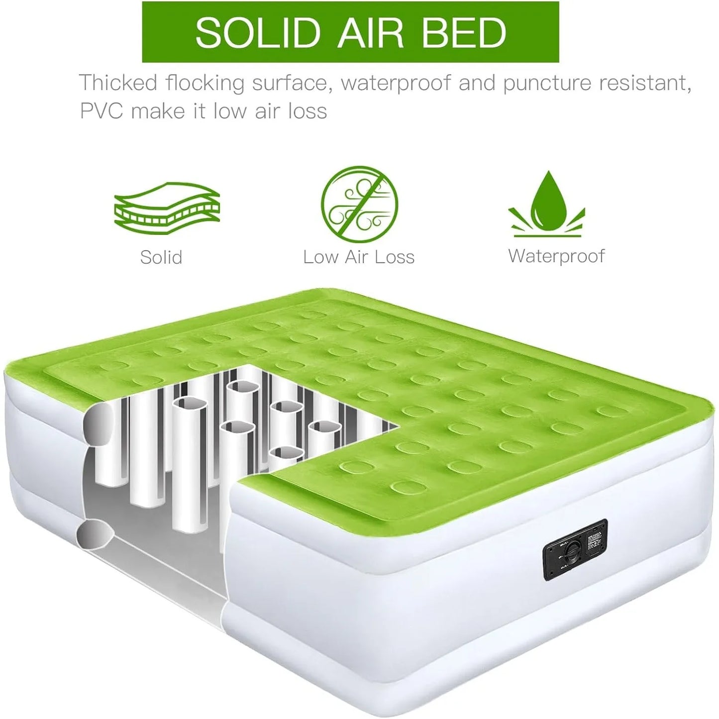 YENING Twin Size Air Mattress with Built in Pump Raised 18 Inch