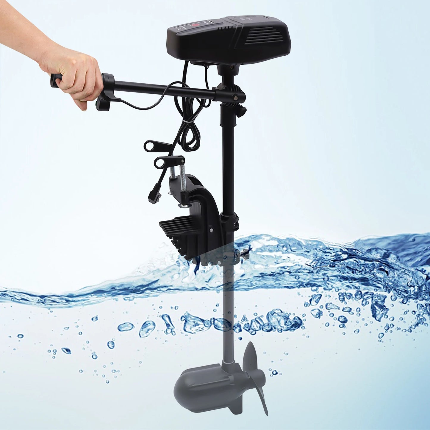 Foldable Electric Boat Engine Outboard Trolling Motor 1400W 48V Brushless Motor