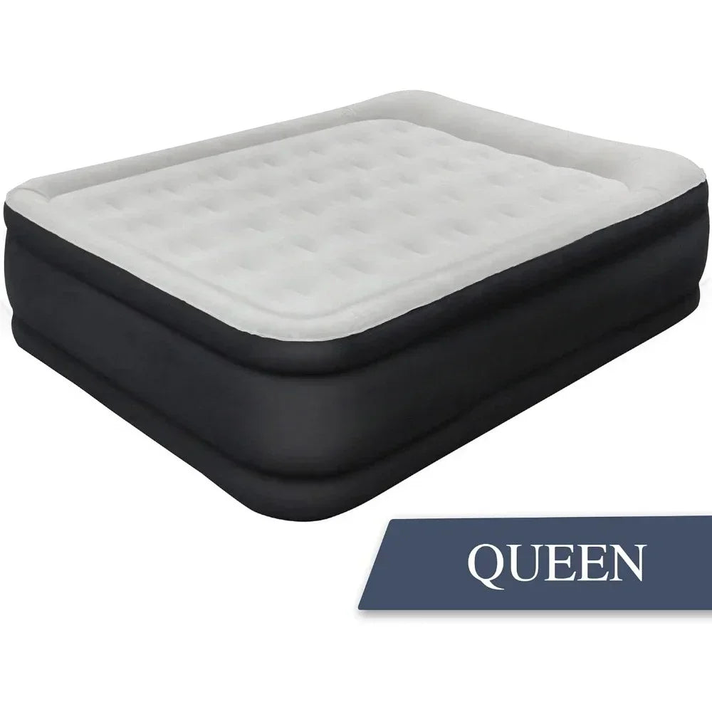 Queen Air Mattress with Built-in High-Speed Pump,  Luxury Double Airbed Adjustable Blow Up Mattress,  20" Queen Air Bed