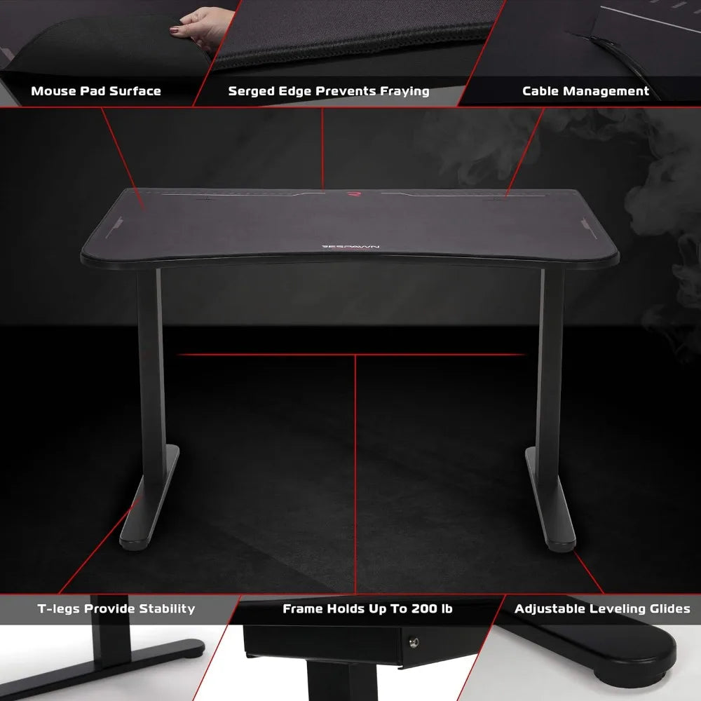 RSP-1048 Table Mouse Pad, Gaming Computer Desk, 48 in