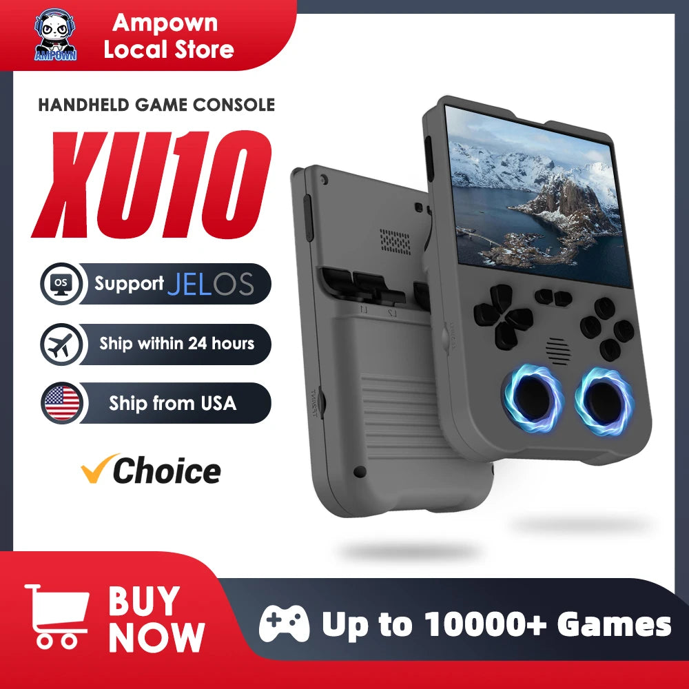 Ampown XU10 Handheld Game Console 3.5" IPS Screen