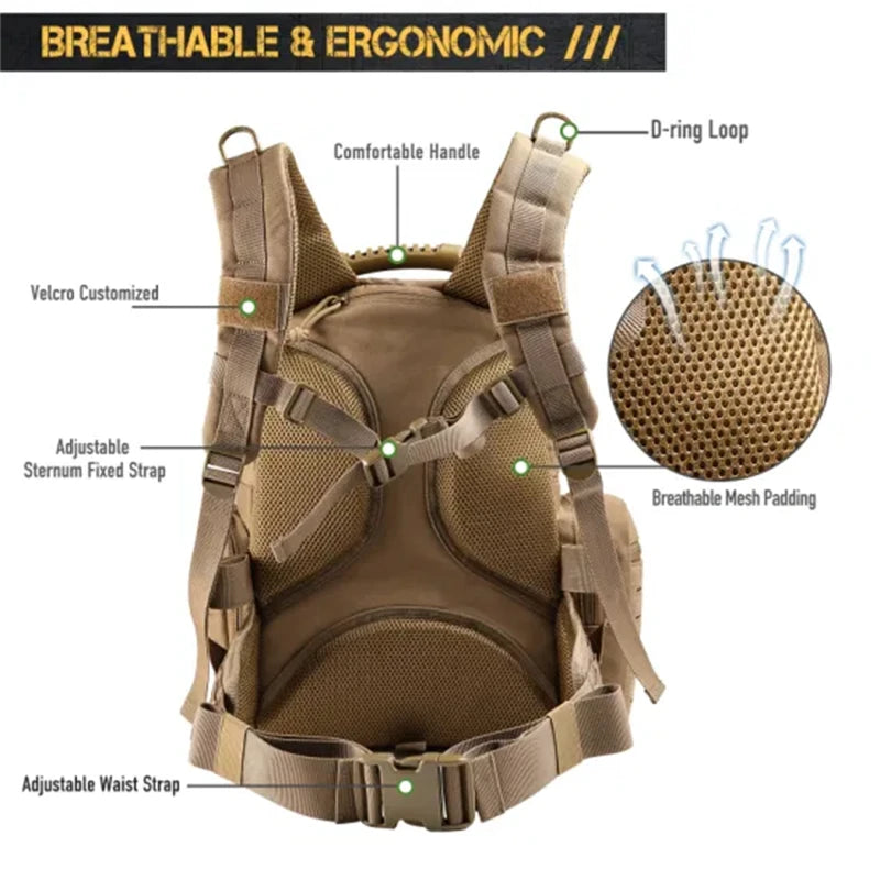 VOTAGOO Tan Tactical Range  Backpack