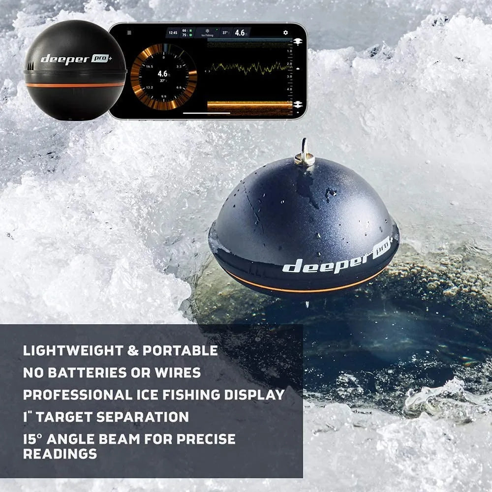 PRO+ Smart Sonar Castable and Portable WiFi Fish Finder with Gps