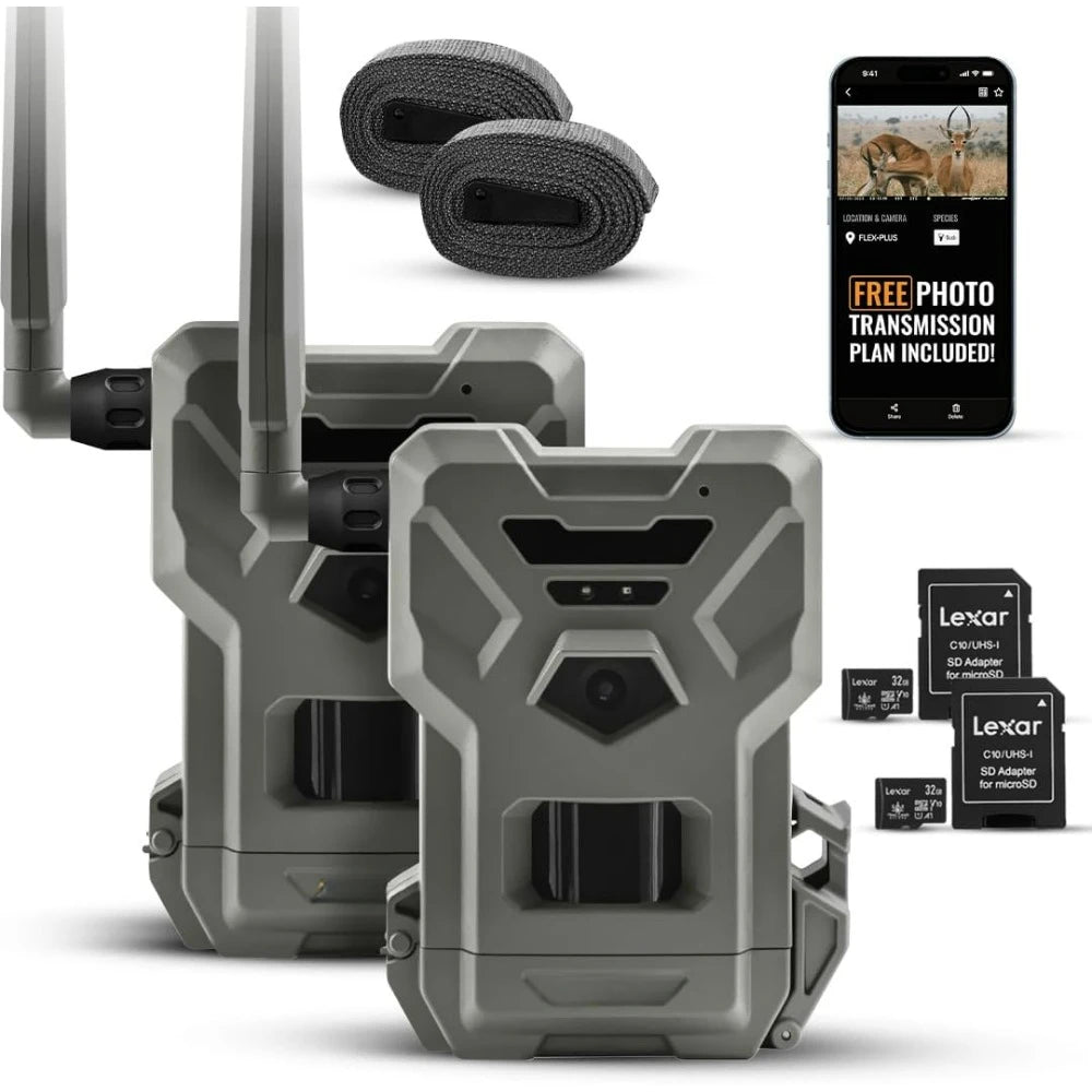 Flex-M Cellular Trail Camera, Hunting Accessories, GPS-Enabled, Night Vision, Dual-Sim LTE Connectivity, IP65 Waterproof.